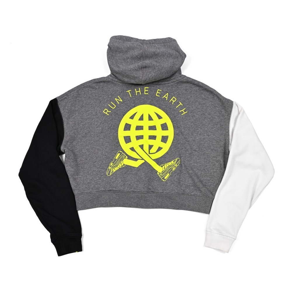 Nike Full Zip Cropped Hoodie Women's Small Long Sleeve Oversized Logo‎ Pockets - Picture 5 of 9